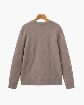 Diamond Knit Crewneck Sweater